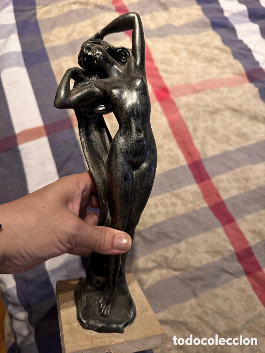 Arte: Escultura alabastro o escayola vintage firmada