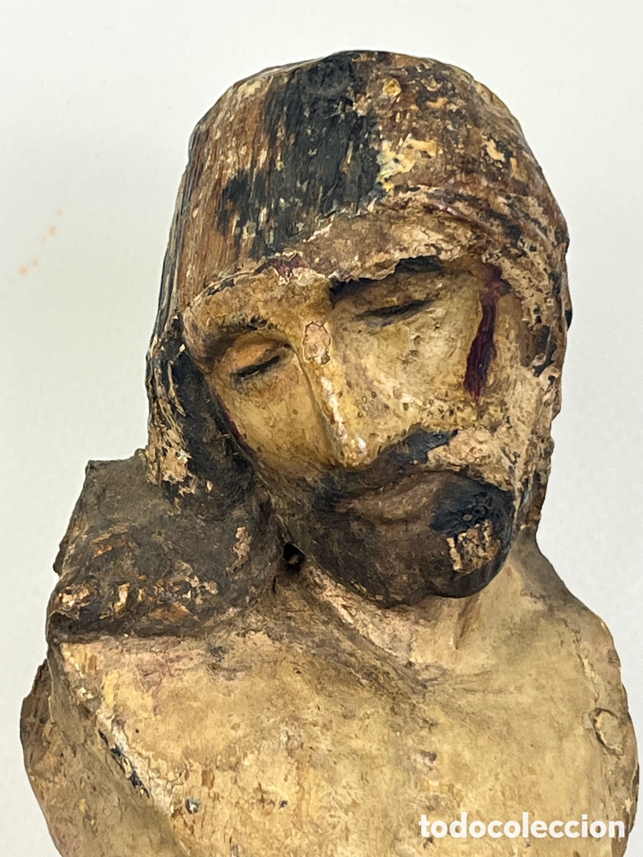 Art: JESUCRISTO MADERA POLICROMADA - SIGLO XVII - 41 CM