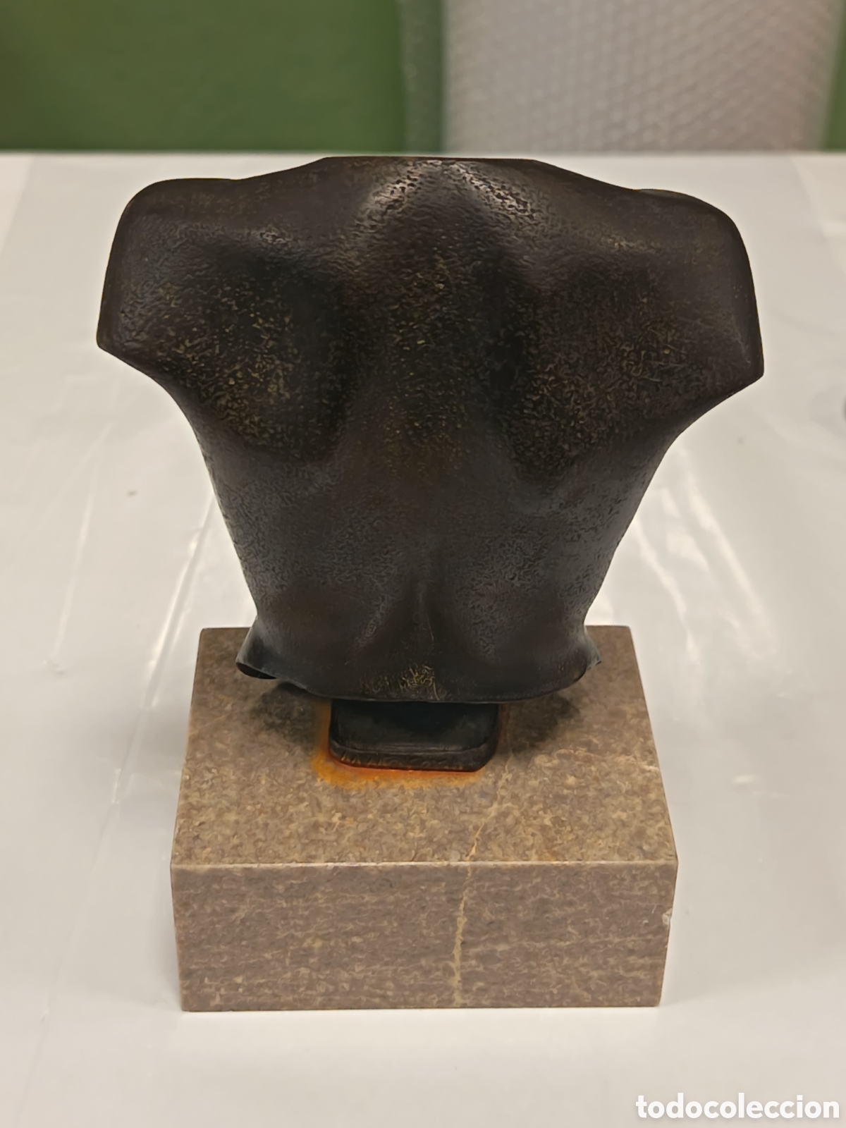Arte: Busto de metal con base de m&aacute;rmol - Foto 3