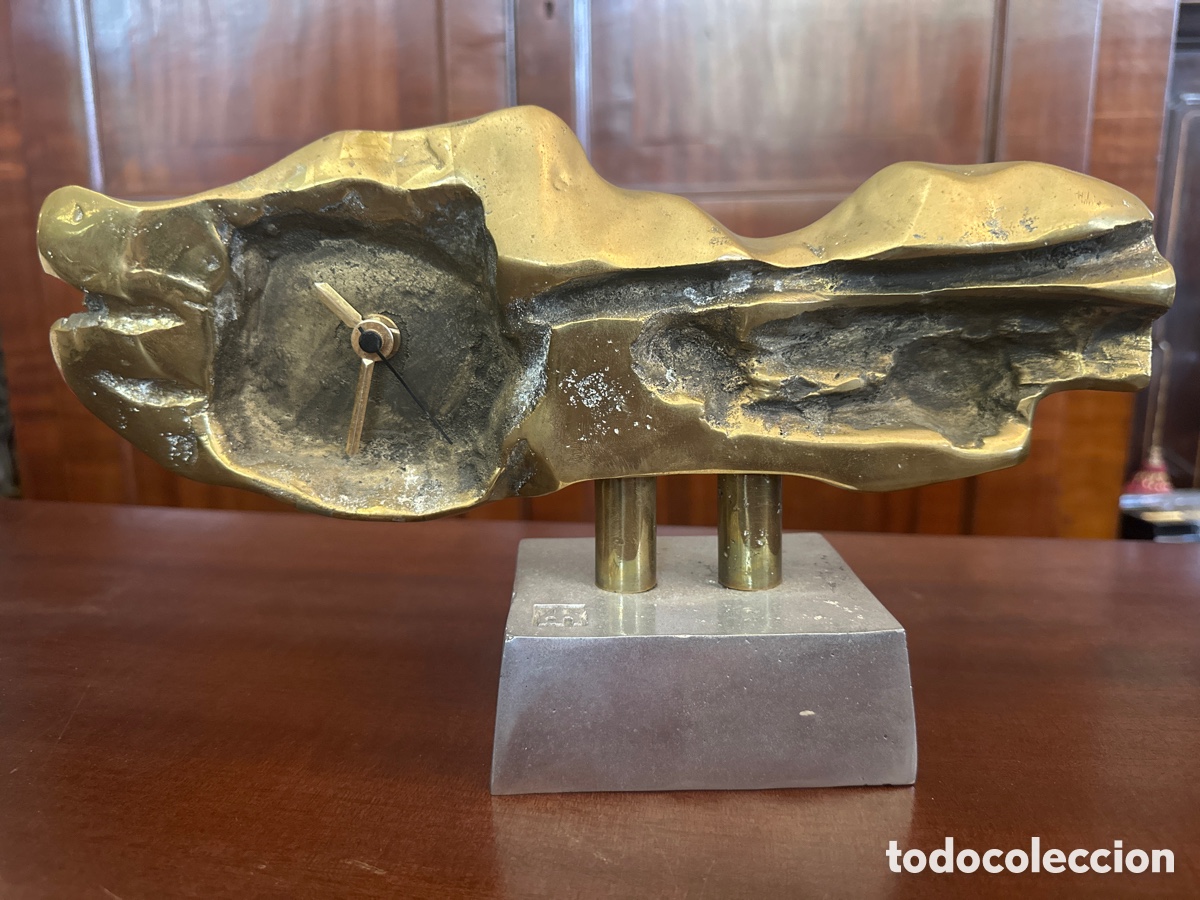 Arte: Magnifica Escultura del Artista David Marshall - Reloj de Sobremesa - Bronce
