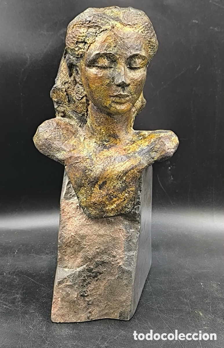 Arte: Busto Original de Mar&iacute;a Victoria Arbeloa Bronce P/A Firmado