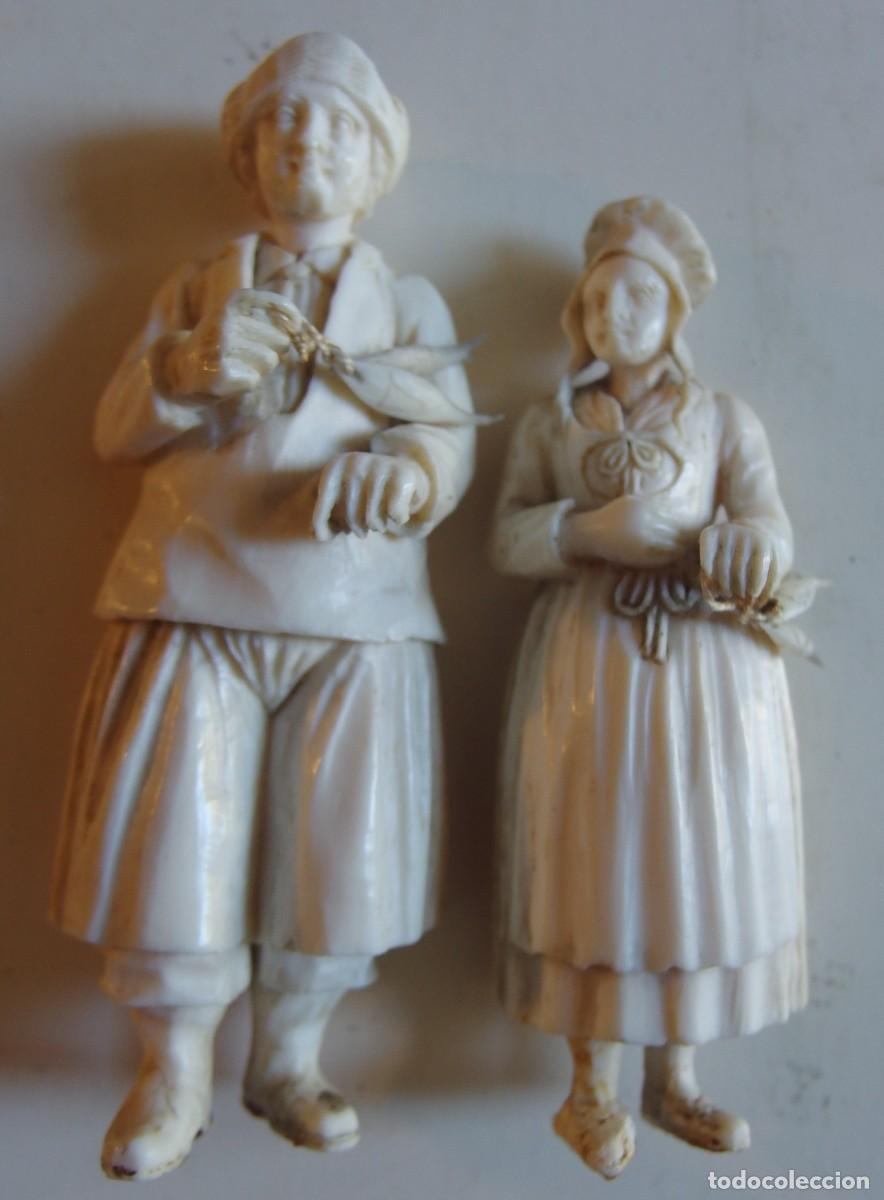 Arte: 4601 PAREJA DOS TALLAS MARFIL DIEPPE ALEMANIA SIGLO XIX