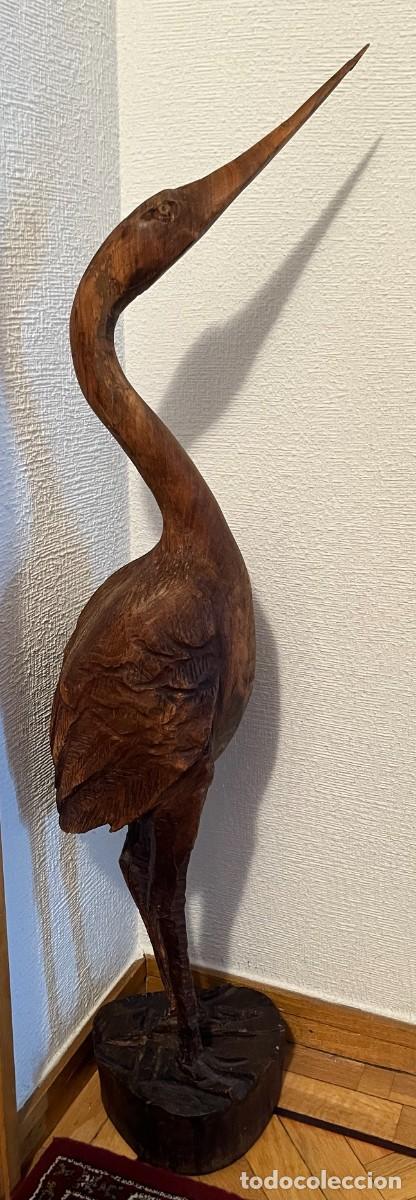 Arte: Escultura madera Garza