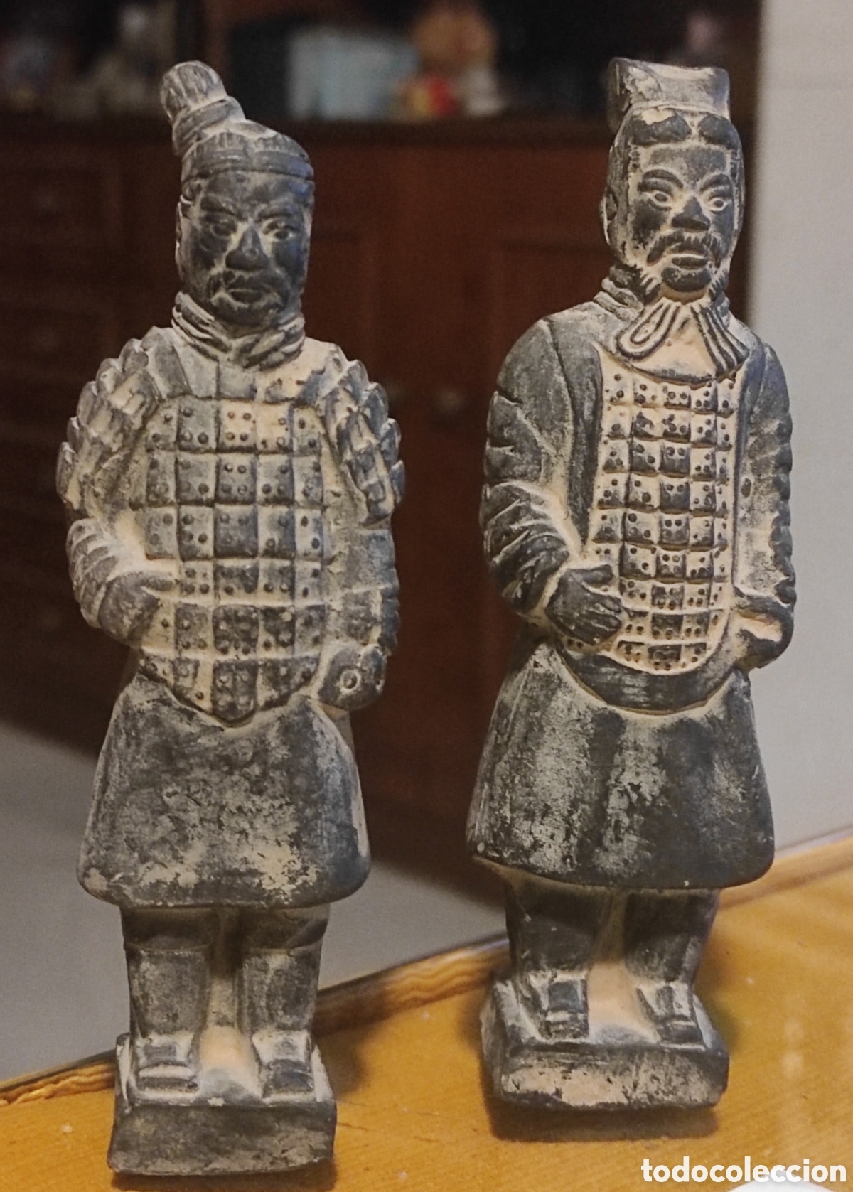 Arte: Pareja de guerreros de Siam de terracota