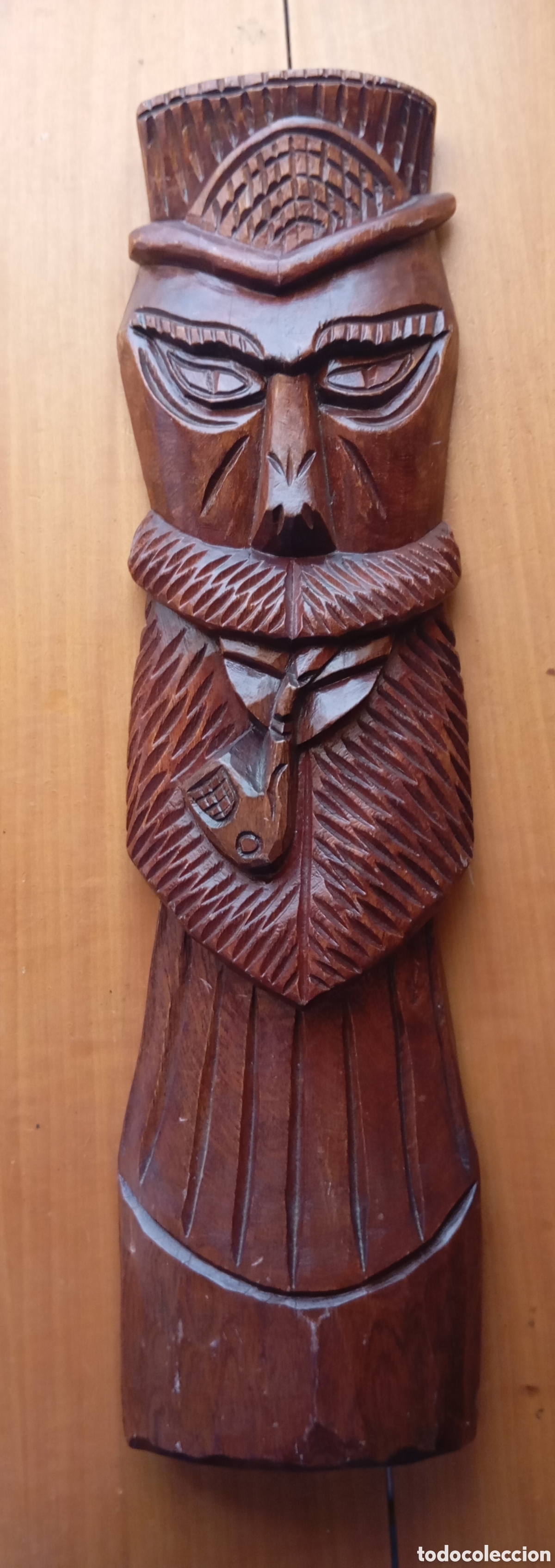Arte: Escultura Madera Tallada 52cm