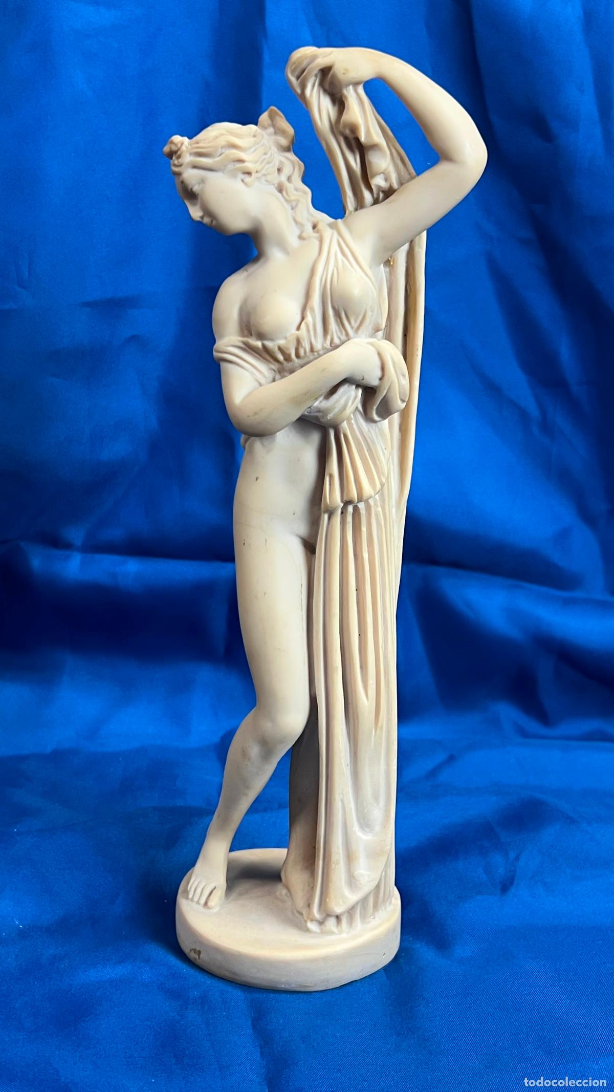 Arte: REPRODUCCI&Oacute;N DE LA VENUS DE ITALIA (CANOVA) O NINFA SALIENDO DE DEL BA&Ntilde;O - ALABASTRO MOLDEADO