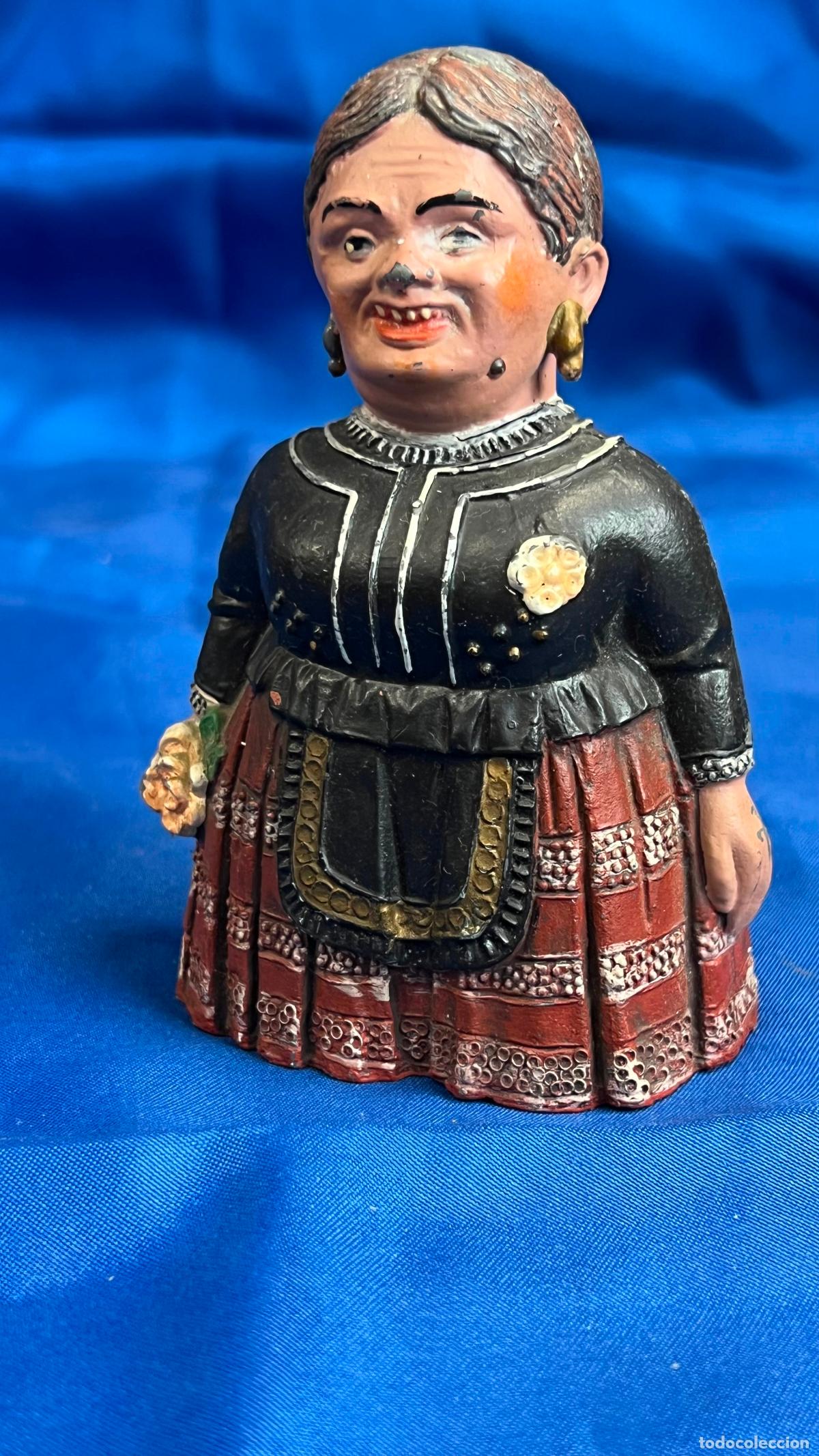 Arte: ANTIGUA FIGURA DE GIGANTE / CABEZUDO DE COMPARSA (LA CASTA&Ntilde;ERA O BOTARGUERA) - TERRACOTA / ARCILLA P