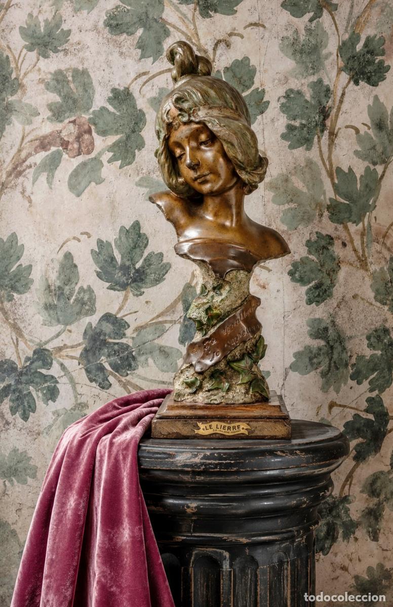 Arte: Escultura Art Nouveau Julien Causse Le Lierre. Siglo XIX