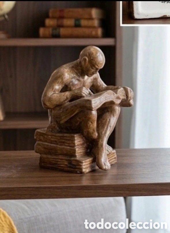 Arte: Escultura de Autor Nalda - Pieza Vintage &rdquo;Todo est&aacute; en los libros&rdquo;