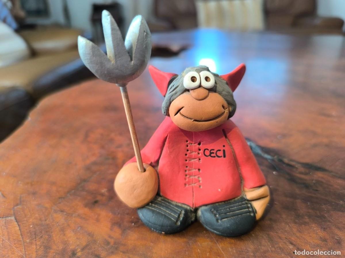 Arte: FIGURA DE TERRACOTA DE UN DIABLO, FIRMADO CECI