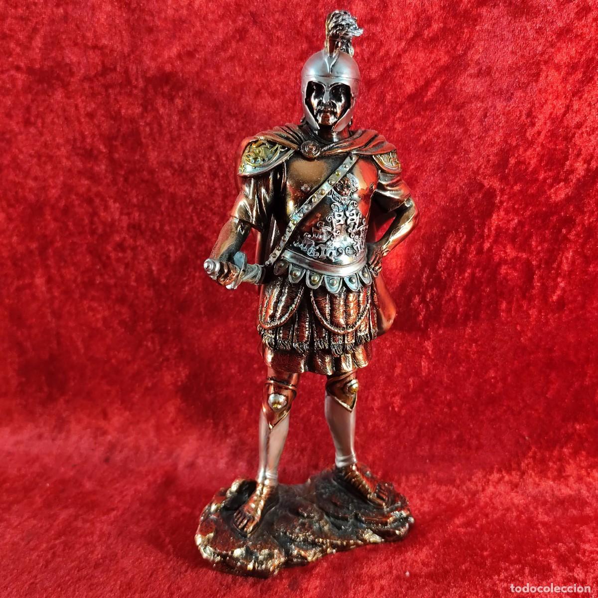 Arte: ESCULTURA SOLDADO ROMANO - IMPERIO ROMANO - GLADIADOR - LEGIONARIO - RESINA - 24 CM