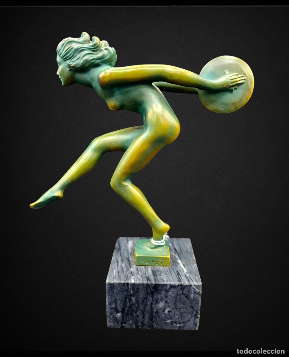 Arte: + ESCULTURA ARTDECO EN METAL PATINADO DE MAX LE VERRIER FIRMADA GARCIA