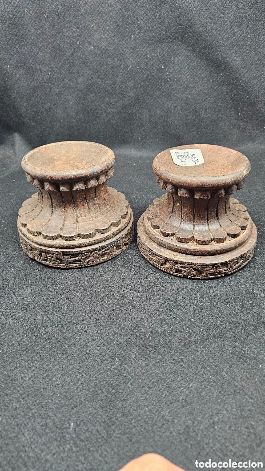 Arte: Bases de madera tallada d&eacute;cada de los 90