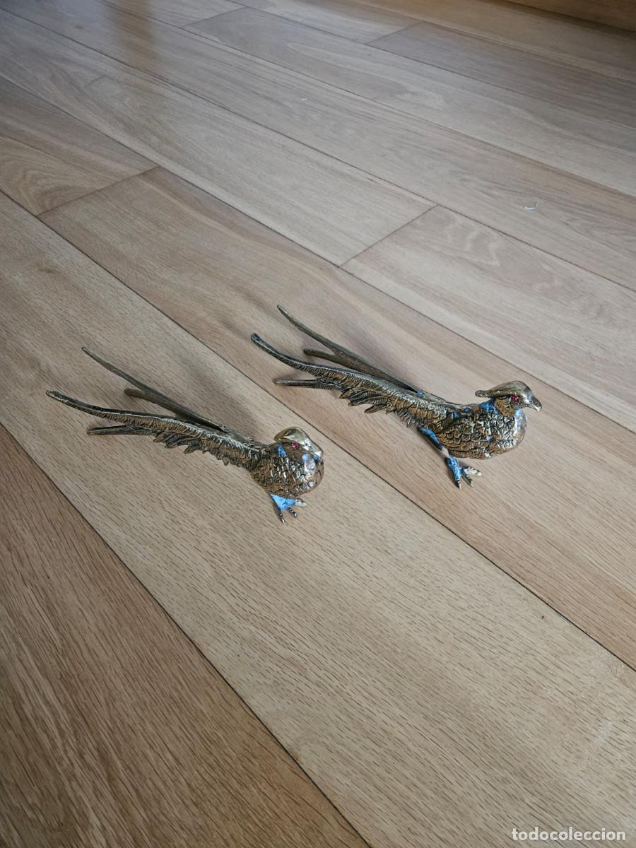 Arte: Pareja de faisanes de bronce - Foto 1