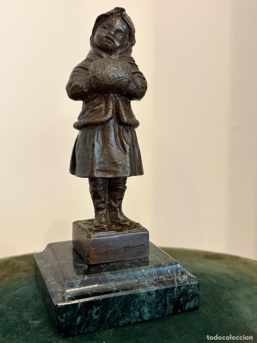 Arte: ESCULTURA BRONCE NI&Ntilde;A