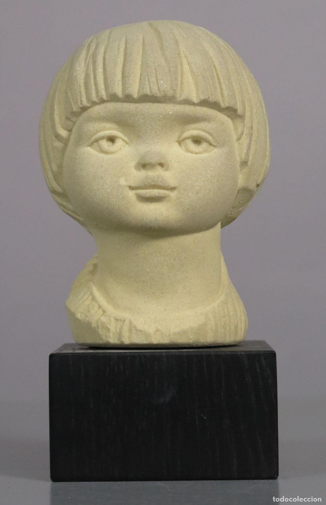 Arte: BUSTO DE NI&Ntilde;A. PIEDRA TALLADA. HACIA 1970