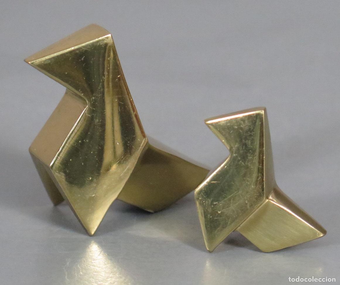 Arte: PAJARITAS BRUTALISTAS. BRONCE. HACIA 1980
