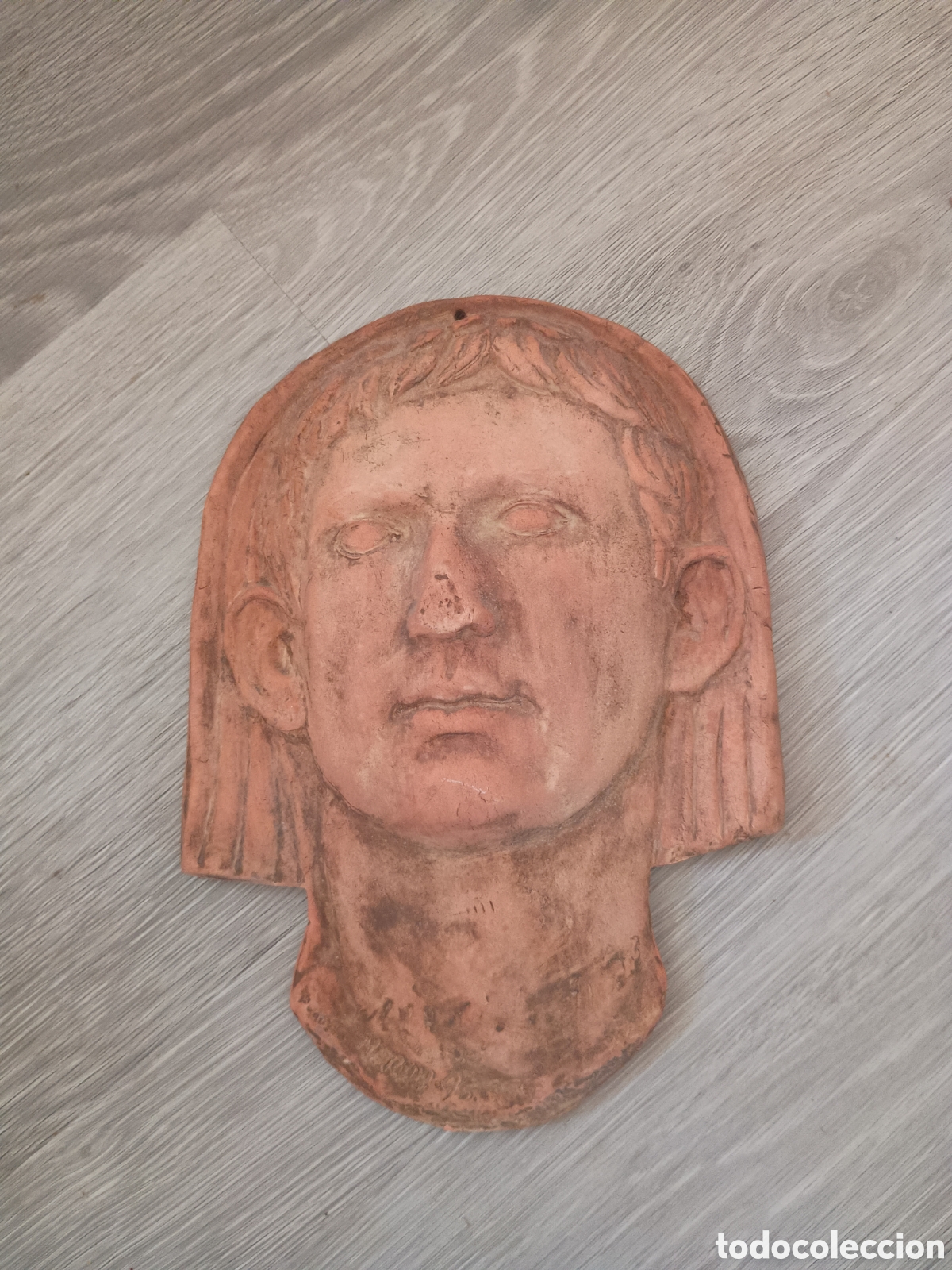 Arte: Busto Romano terracota firmado