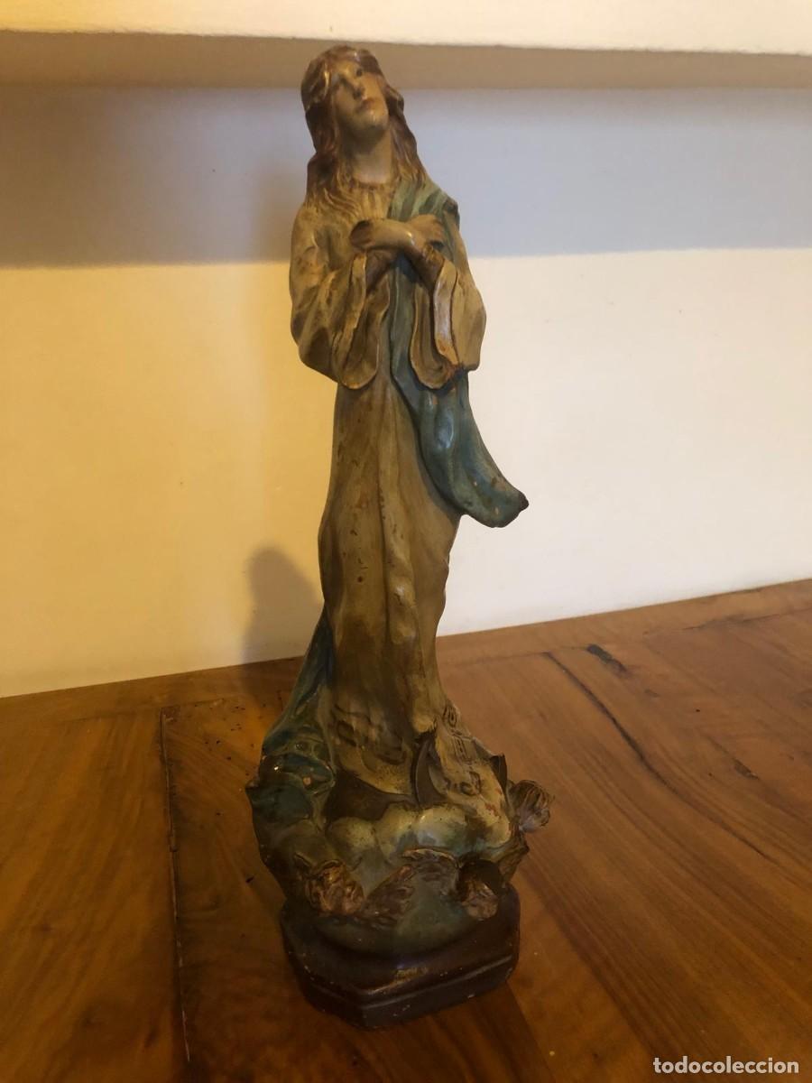 Arte: Virgen Inmaculada Concepci&oacute;n de terracota modernista