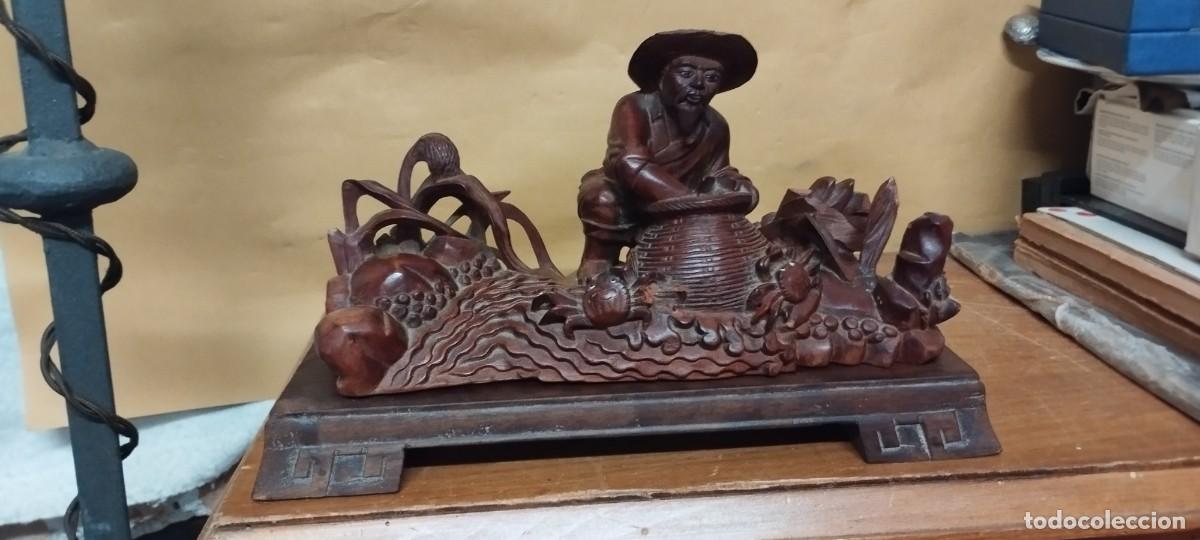 Arte: Talla pescador - Escultura china tradicional