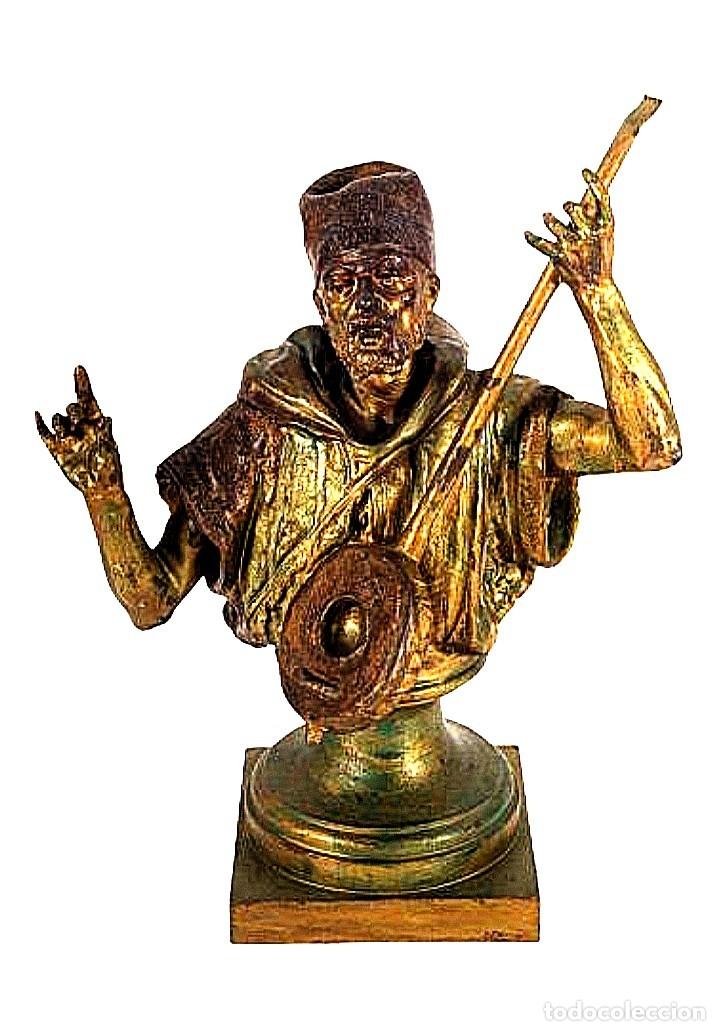 Arte: ESCULTURA VIENA S.XIX MUSICO ARABE