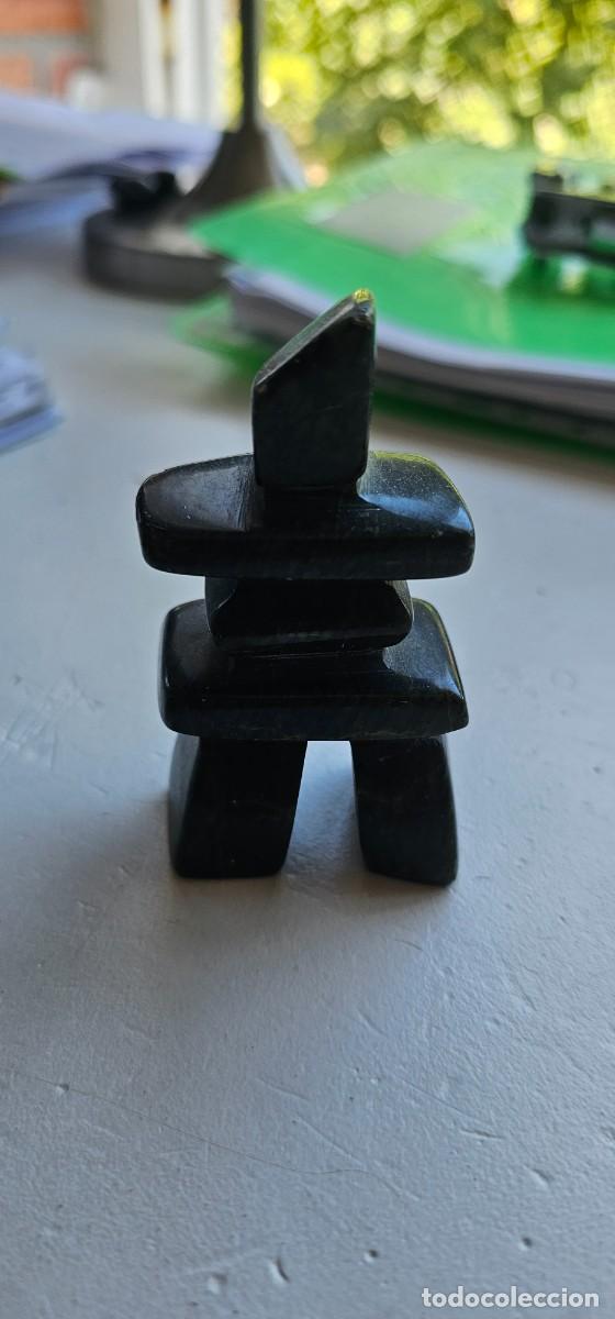 Arte: Especial figura piedra Inutsuk inuit firmada