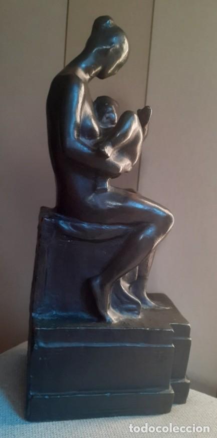 Arte: Bronce desnudo Mateo Inurria MATERNIDAD PRECUBISMO MUSEO DE C&Oacute;RDOBA Style Rodin MATERNITY SCULPTURE