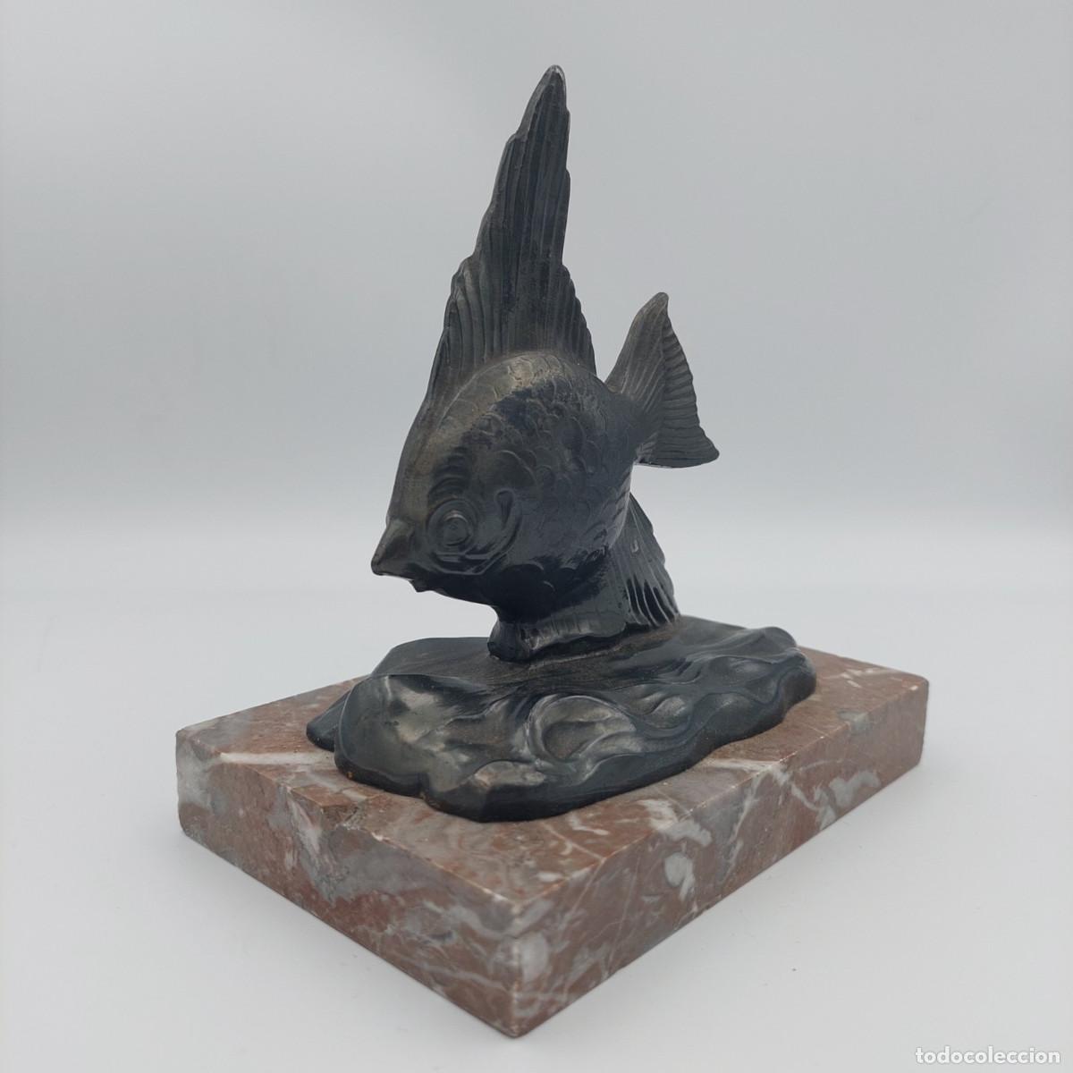 Arte: Escultura de marmol y bronce Art Deco
