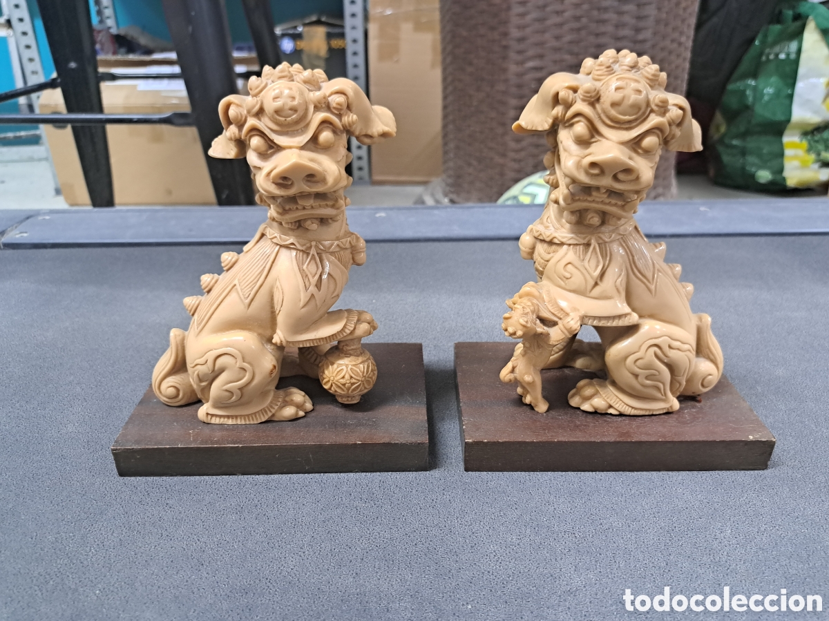 Arte: Jml pareja esculturas Estatuillas Dragones chinos