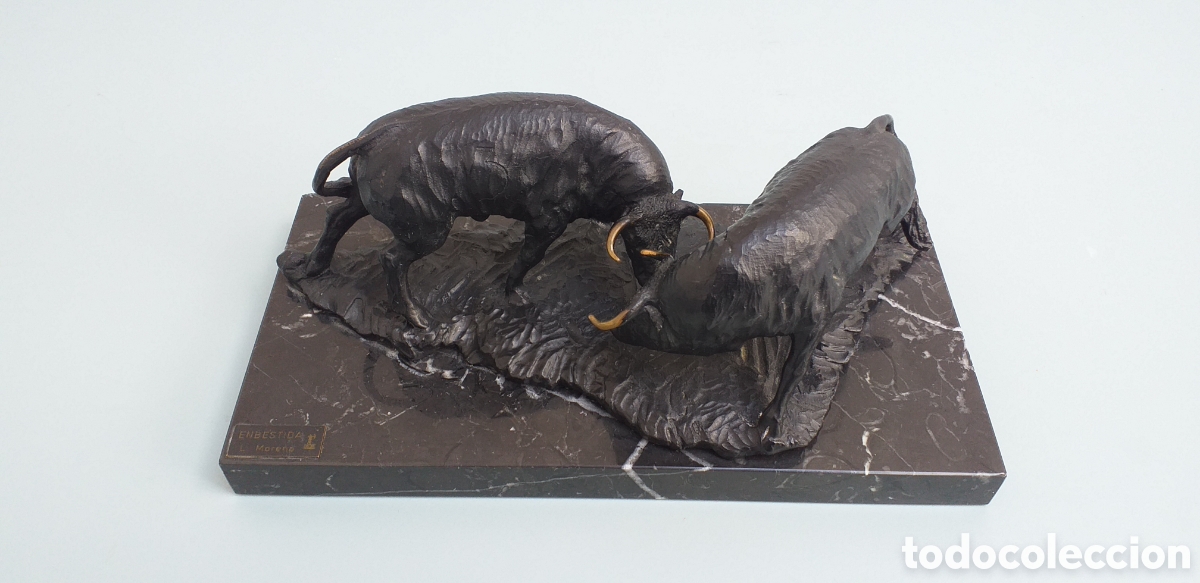 Arte: Escultura Bronce &rdquo;Embestida&rdquo; Luis Moreno Cutondo