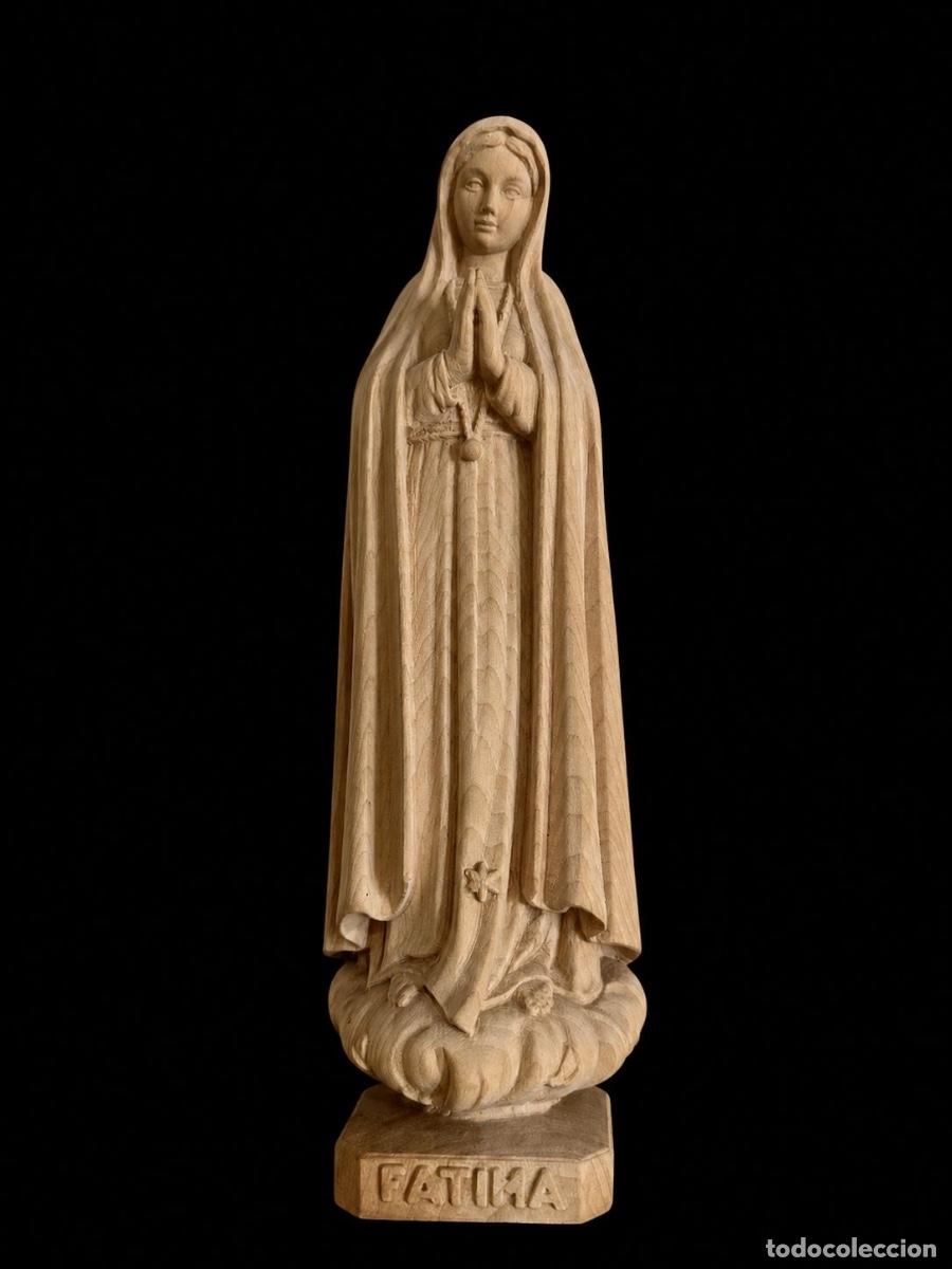 Arte: Virgen de F&aacute;tima madera - Foto 1