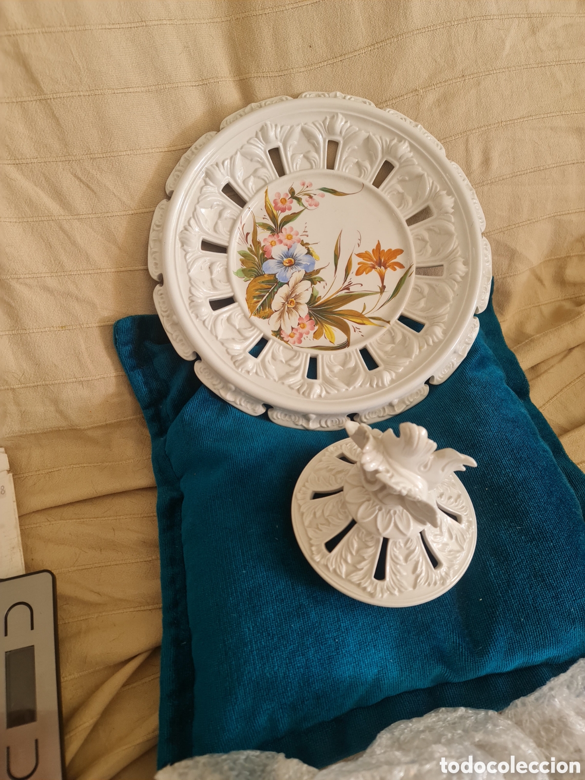 Arte: Tapa y Plato Base de Sopera Capodimonte &ndash; Porcelana Italiana Original