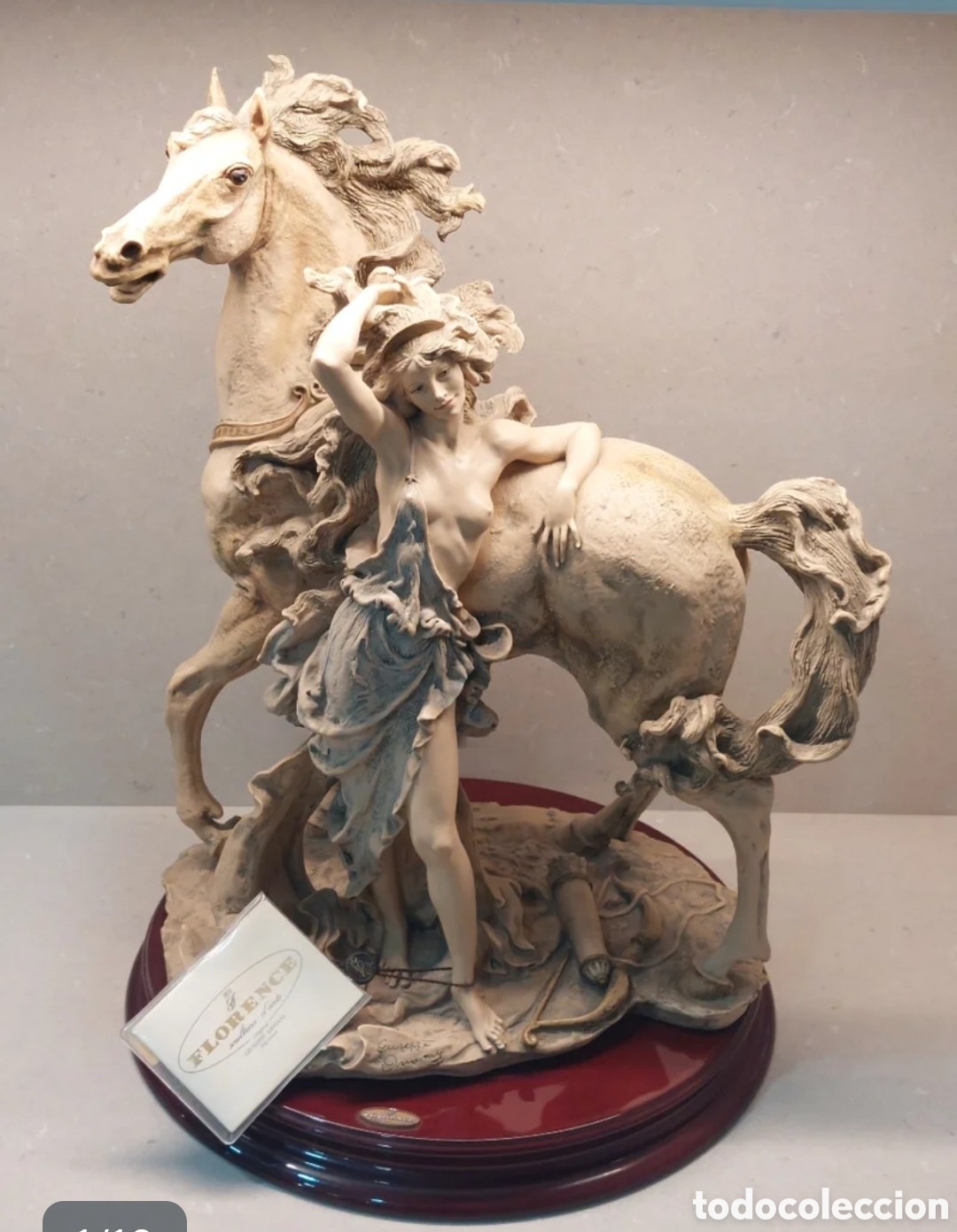 Arte: Escultura de Guiseppe Armani Dama y caballo