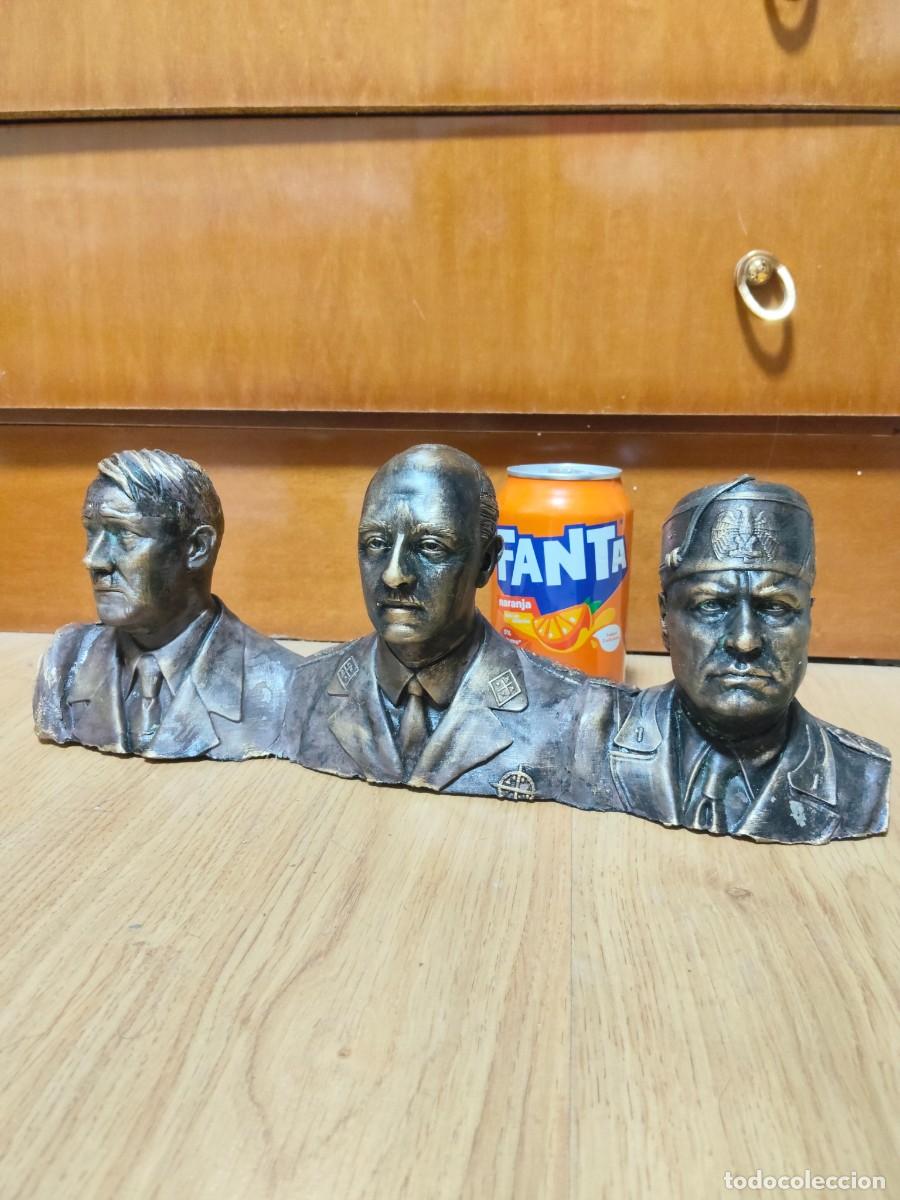 Arte: Busto de Franco Hitler y mussolini