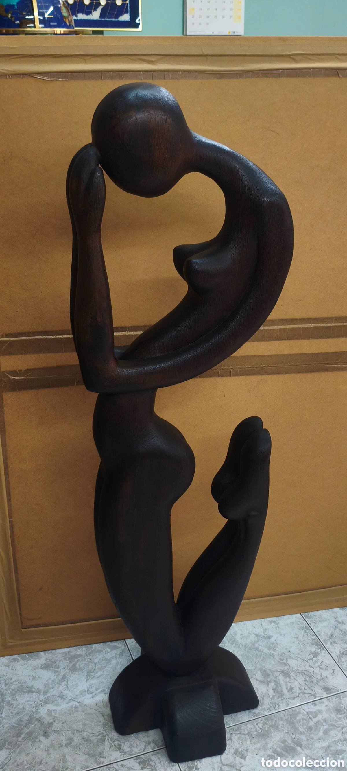 Arte: Escultura Brasile&ntilde;a madera maciza 1 pieza