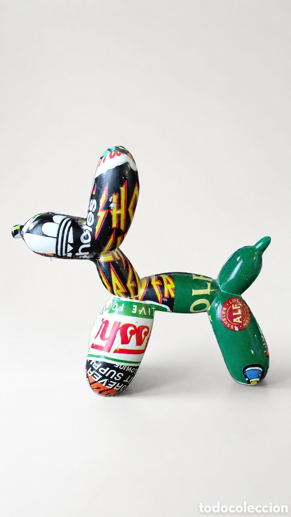 Arte: Escultura perro globo pop art en resina &ndash; 10 cm