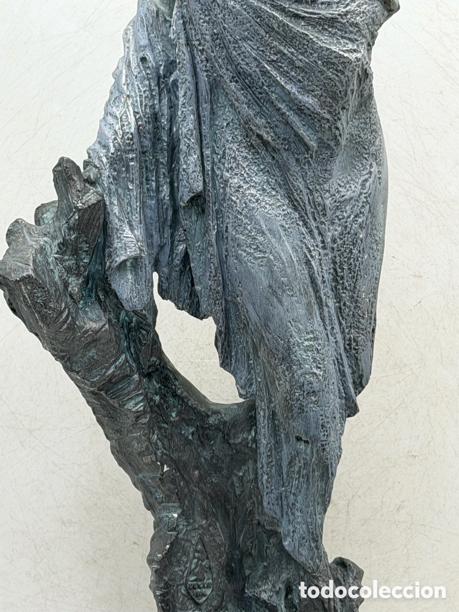 Arte: Escultura de Dama en Base de Madera - Foto 4