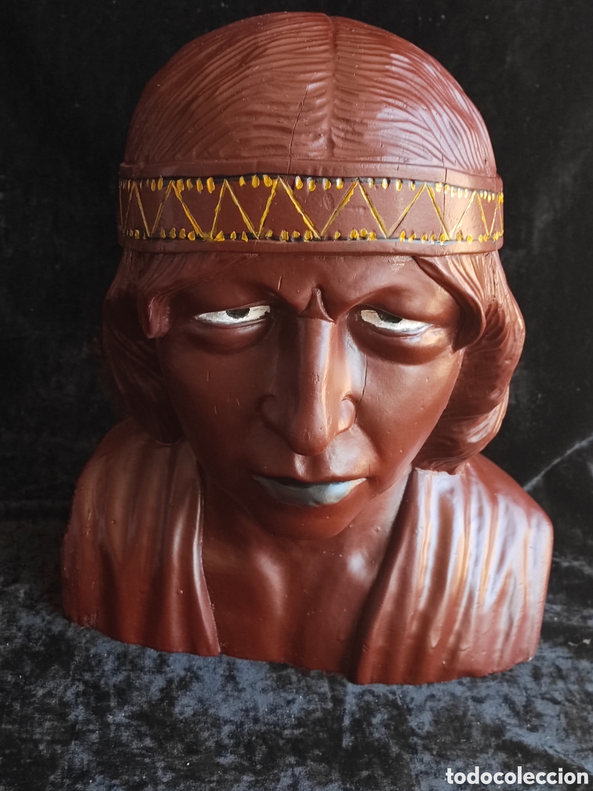 Arte: Antigua talla de madera - Foto 3