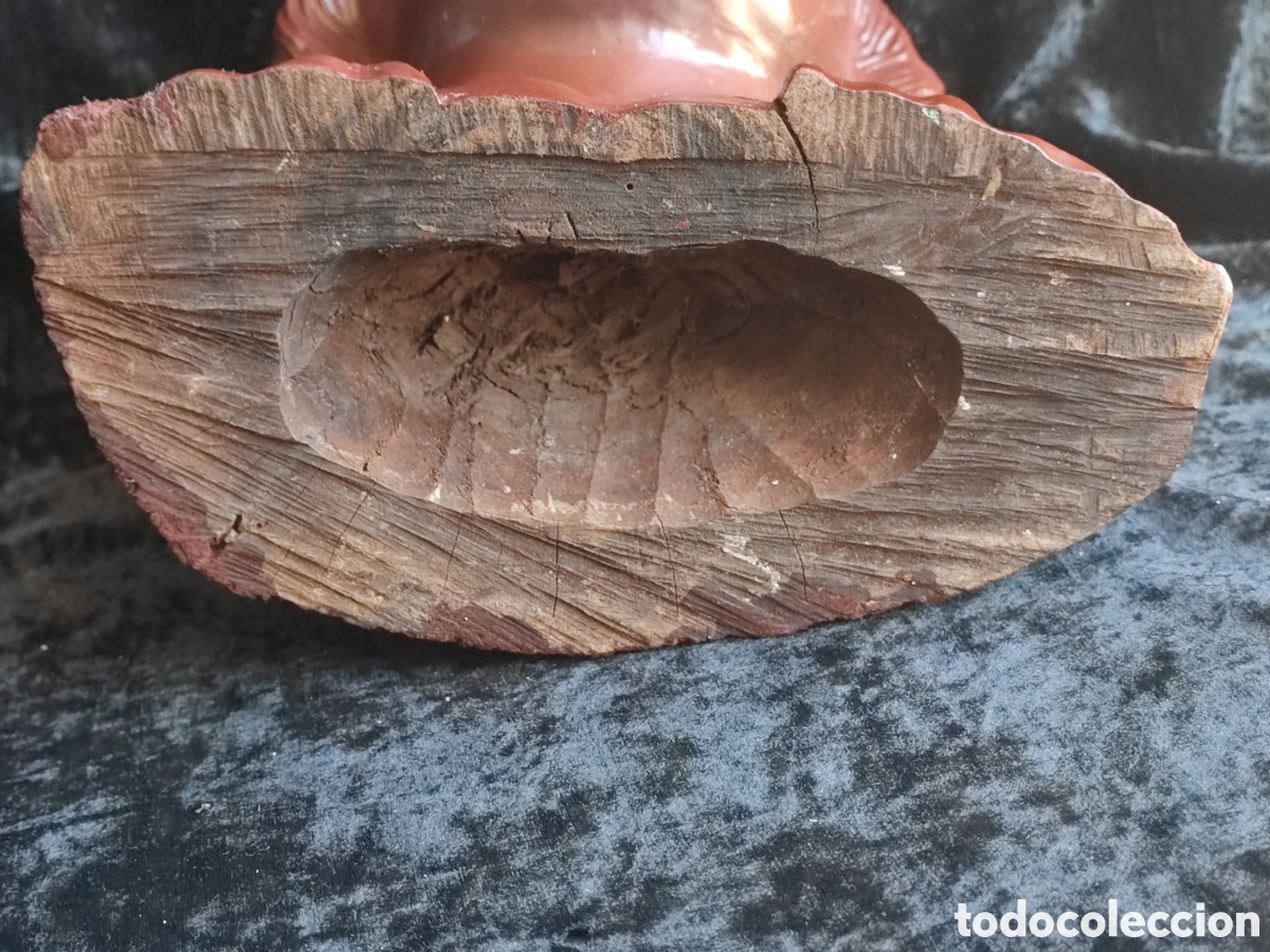 Arte: Antigua talla de madera - Foto 2