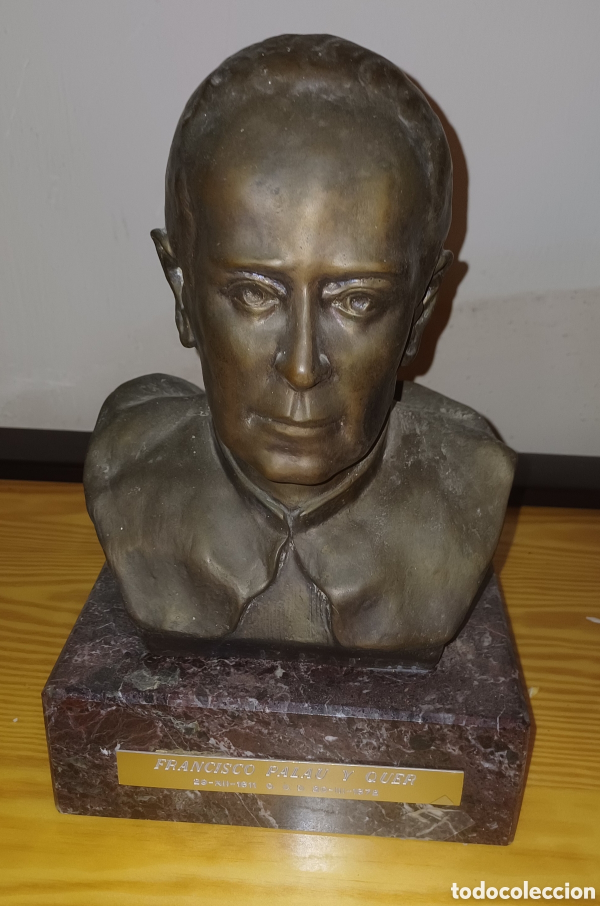 Arte: BUSTO PADRE FRANCISCO PALAU Y QUER 30 X25 CM