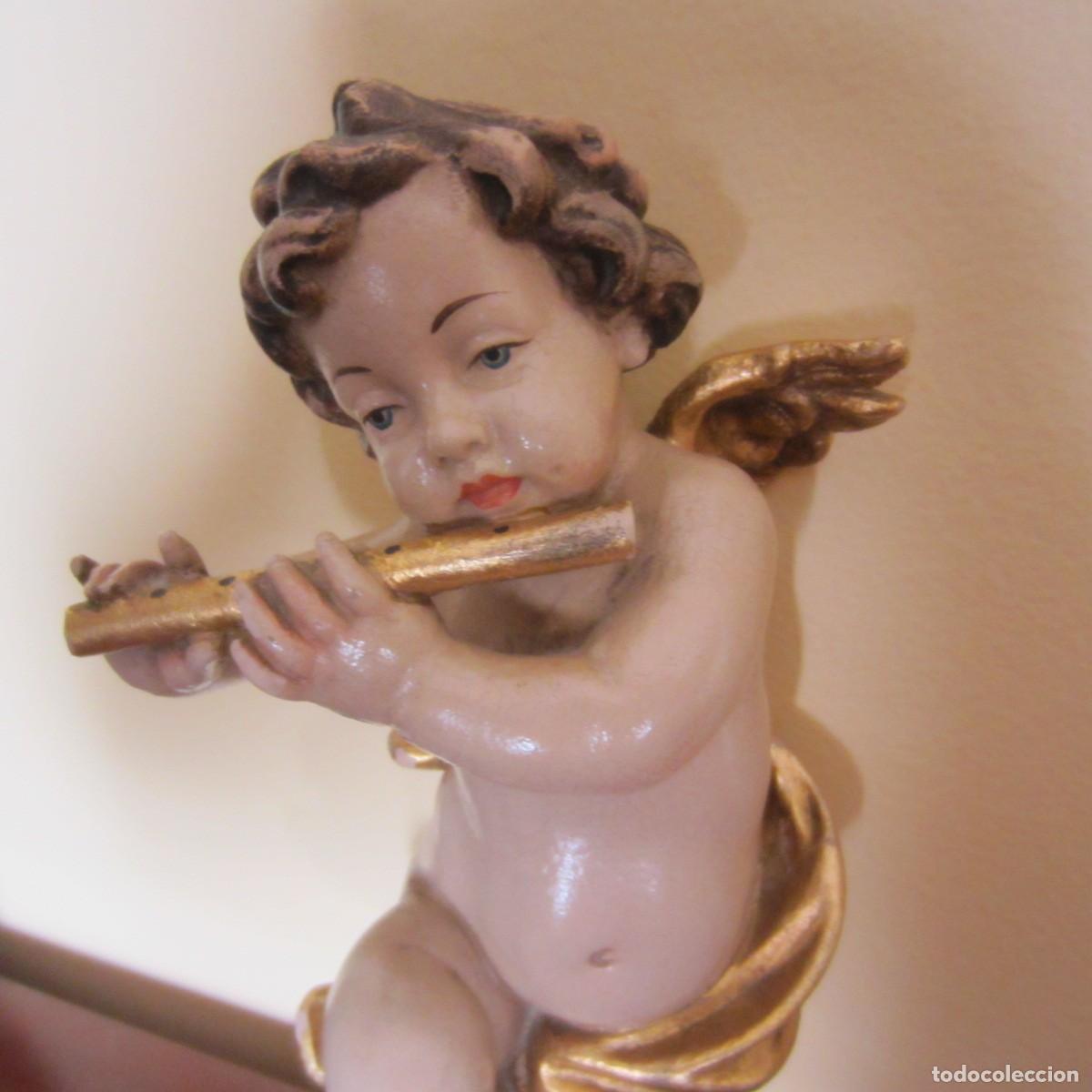 Art: &aacute;ngel querub&iacute;n antig&uuml;edad tallado en madera