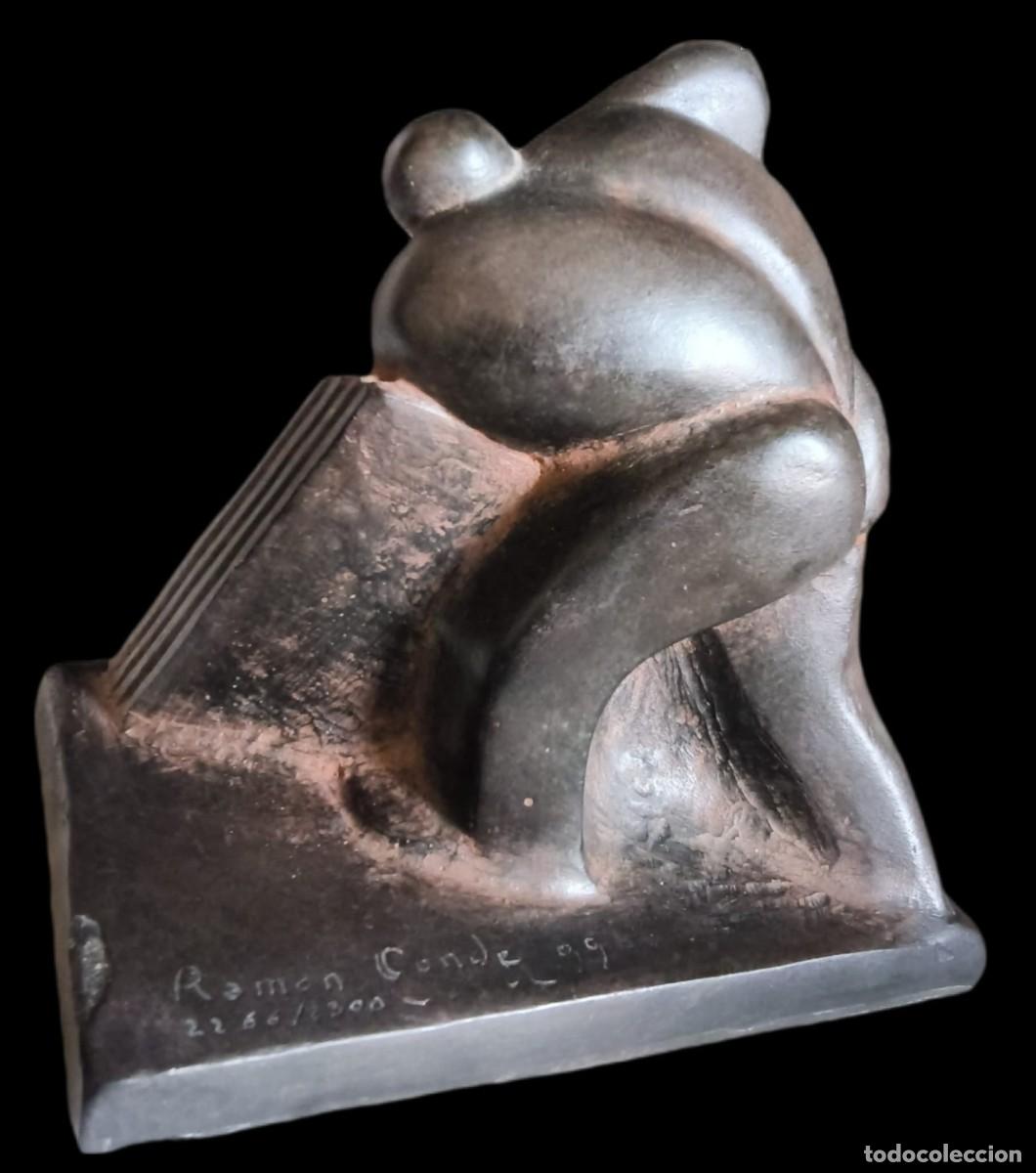 Arte: RAMON CONDE. ESCULTOR GALLEGO. NUMERADA.TRABAJADOR DE LA MADERA. GALICIA.