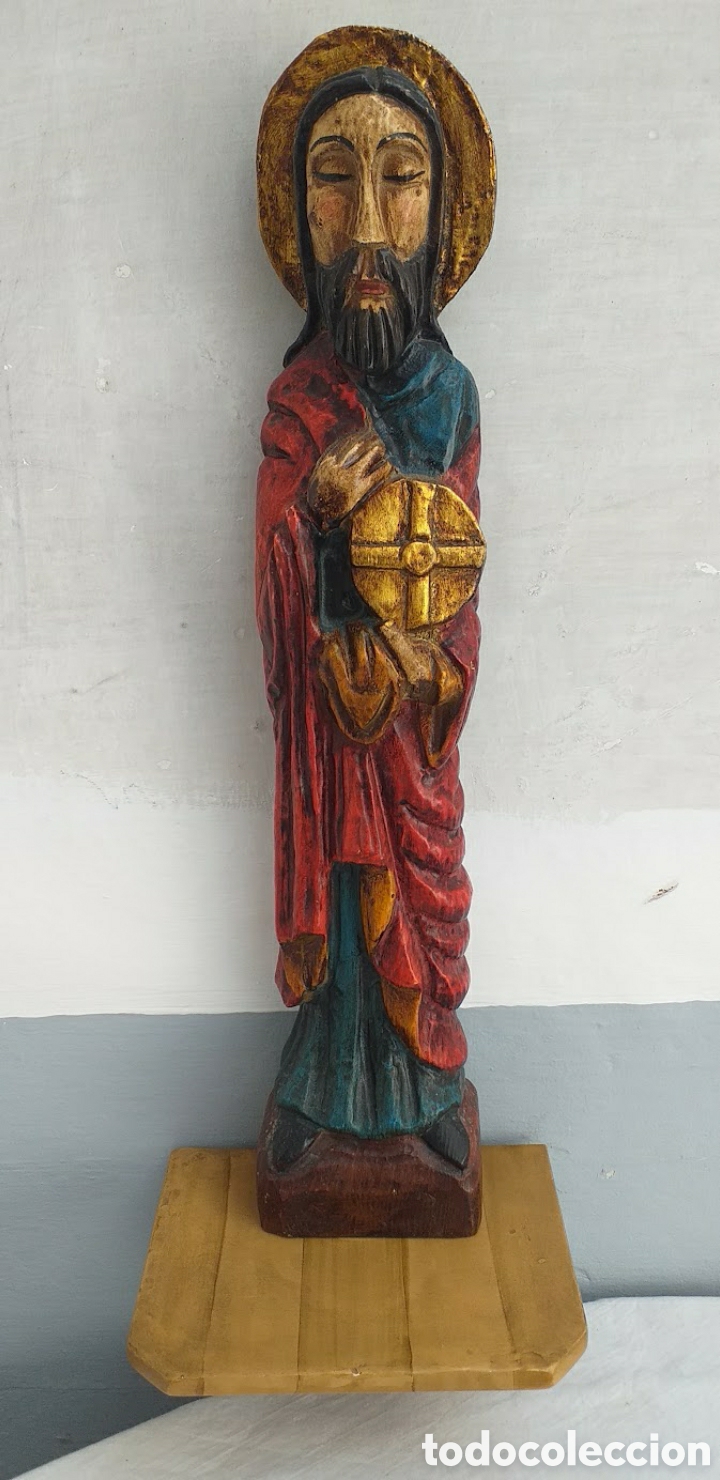 Arte: Figura de madera tallada, imagen religiosa