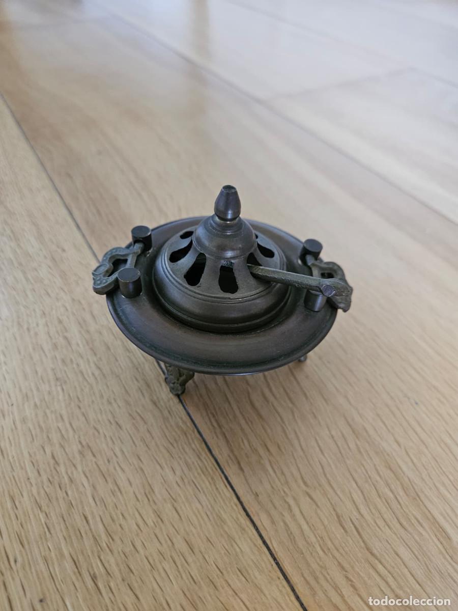 Arte: Brasero en miniatura de bronce