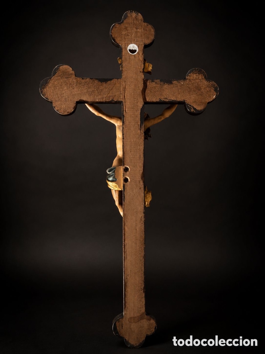 Arte: Crucificado madera Siglo XIX - Foto 5