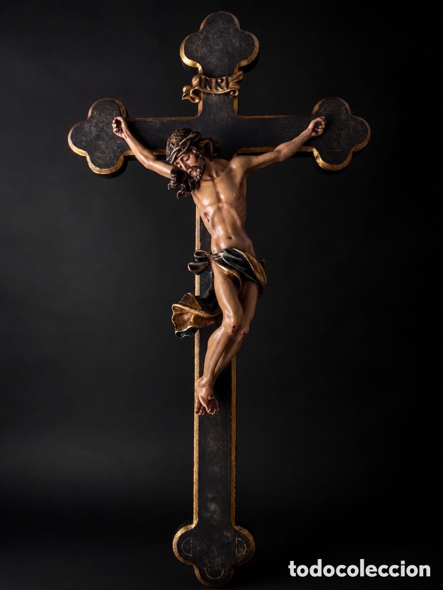Arte: Crucificado madera Siglo XIX