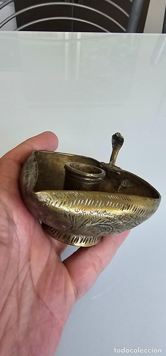Arte: Espectacular candil antiguo persa bronce muy trabajado