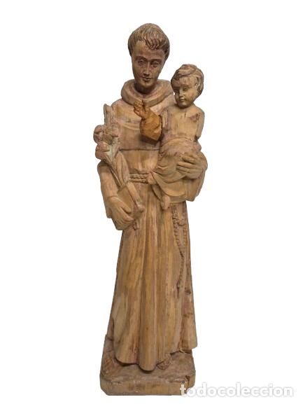 Arte: San Antonio de Padua - Antiguo Modelo del Taller &rdquo;El Arte Cat&oacute;lico-Casa Bochaca&rdquo; Olot -Talla Madera