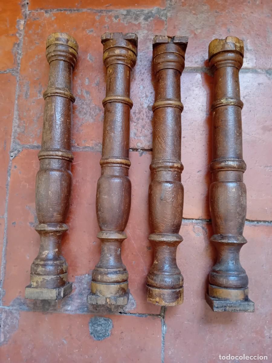 Arte: 4 balagustres siglo XIX monocromados