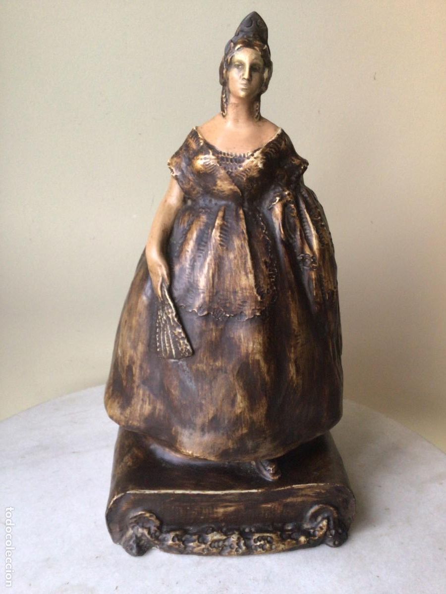 Arte: ANTIGUA ESCULTURA GRAN TAMA&Ntilde;O , FIRMADA A.PEYRO, FINAL SIGLO XIX